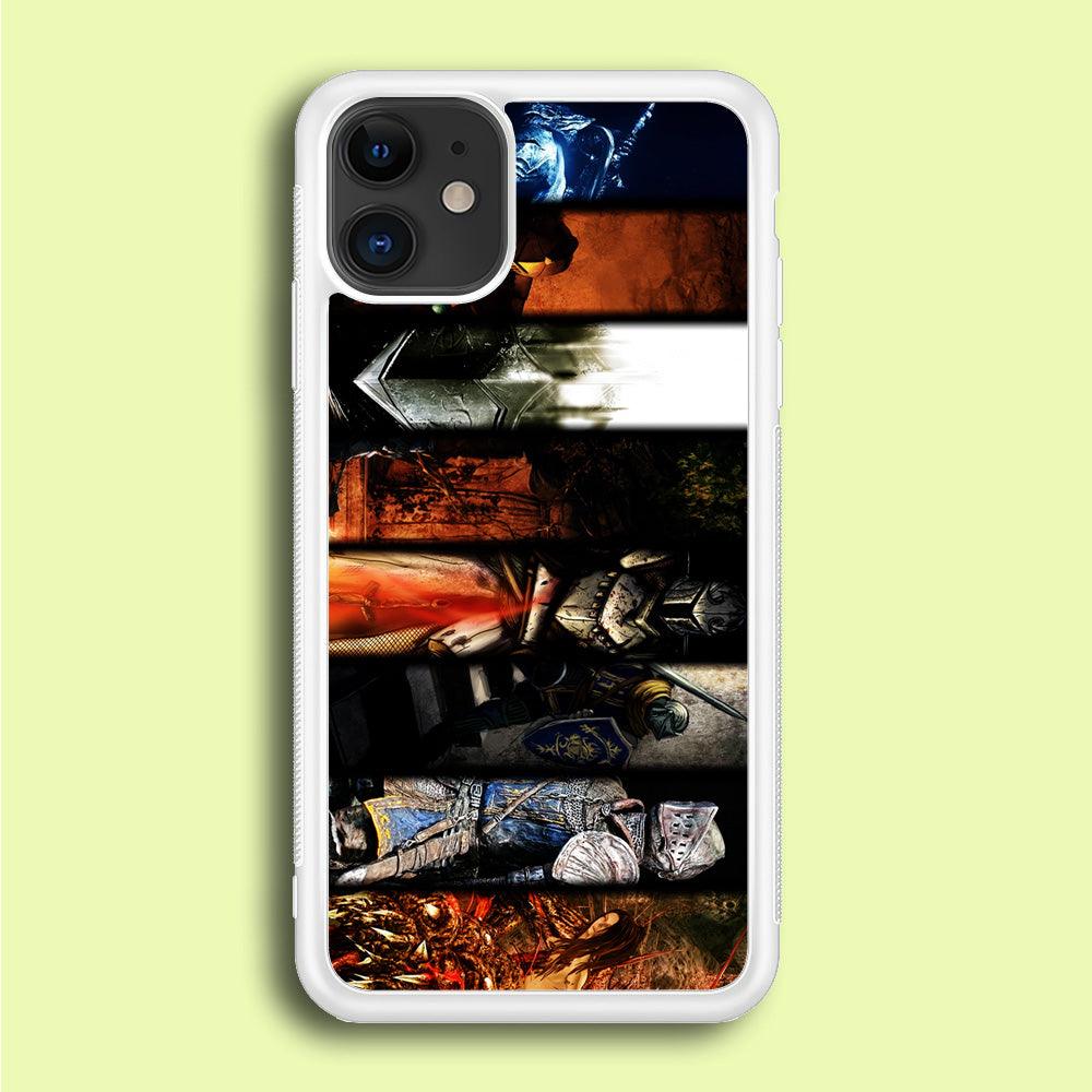 Dark Souls II Poster iPhone 12 Case-Rubber / White (2D Case)-Xtracase