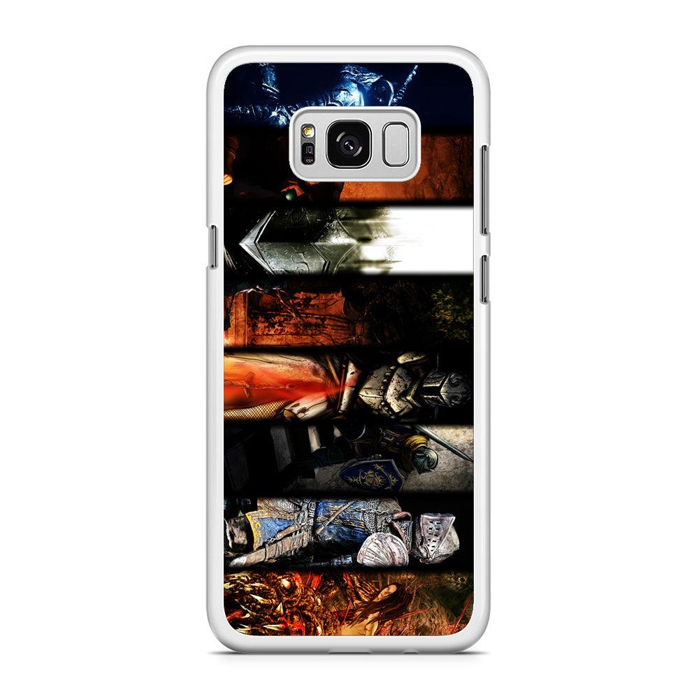 Dark Souls II Poster Samsung Galaxy S8 Case-Rubber / White (2D Case)-Xtracase