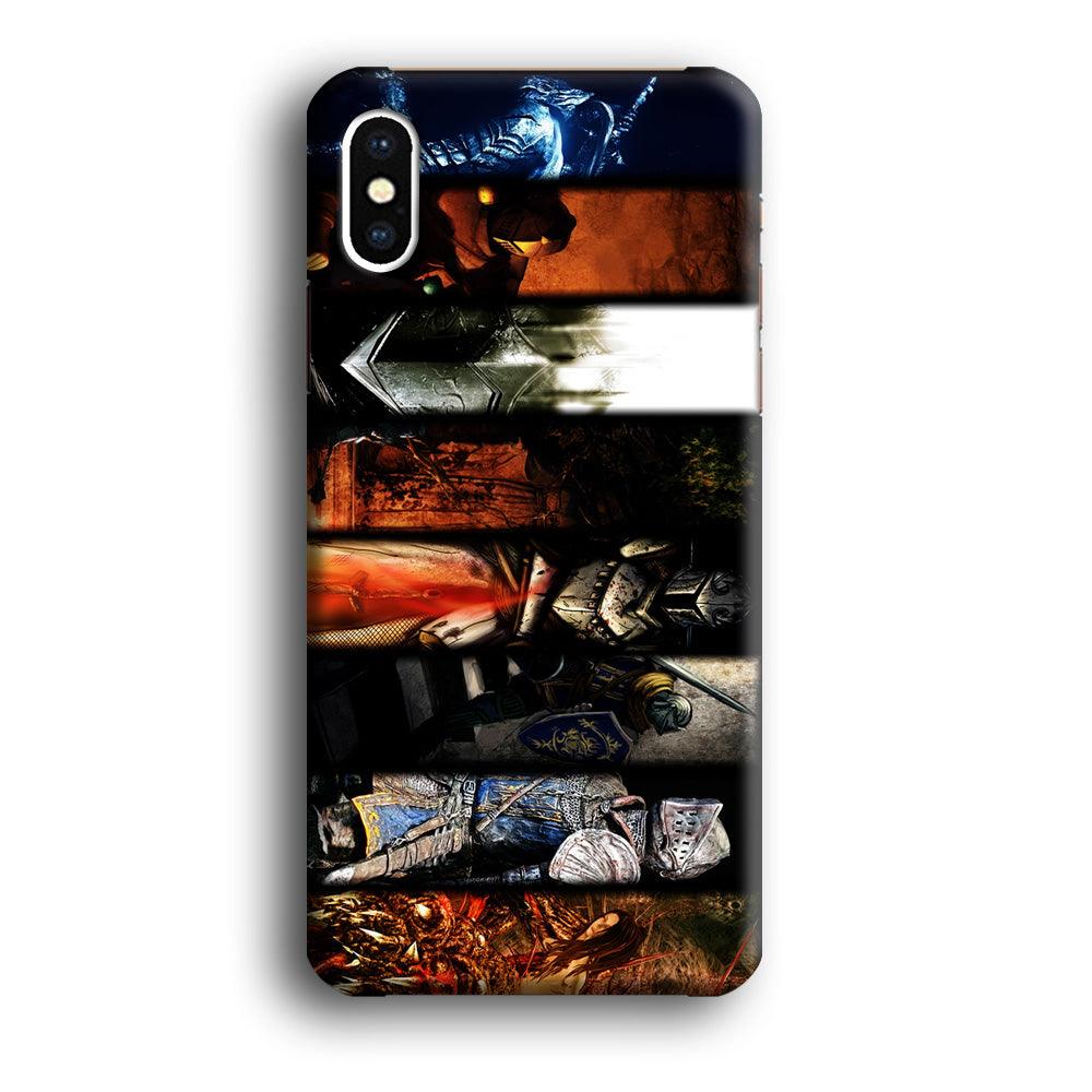 Dark Souls II Poster iPhone Xs Case-Plastic / Full Wrap (3D Case)-Xtracase