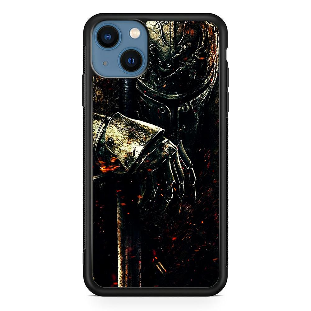 Dark Souls Knight iPhone 13 Pro Case-Rubber / Black (2D Case)-Xtracase