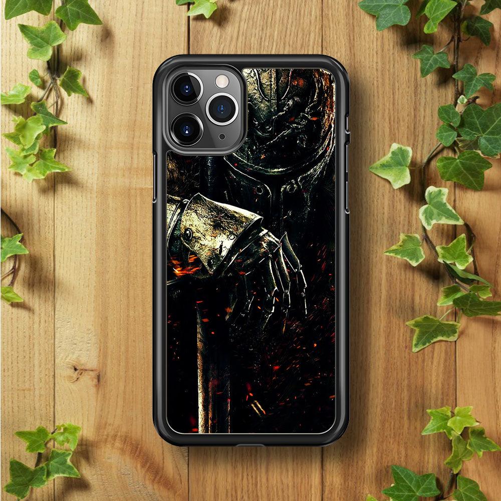Dark Souls Knight iPhone 11 Pro Case-Rubber / Black (2D Case)-Xtracase