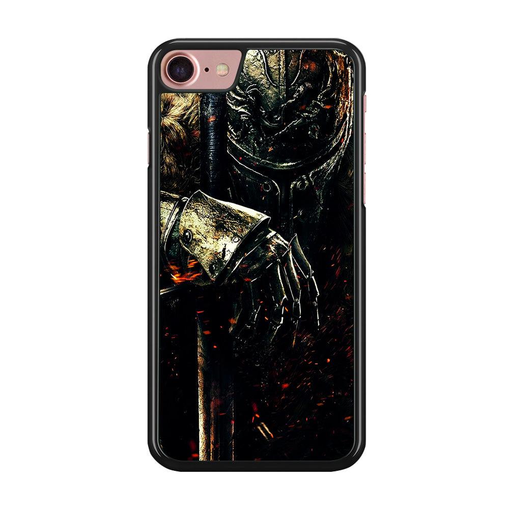 Dark Souls Knight iPhone SE 2020 Case-Rubber / Black (2D Case)-Xtracase