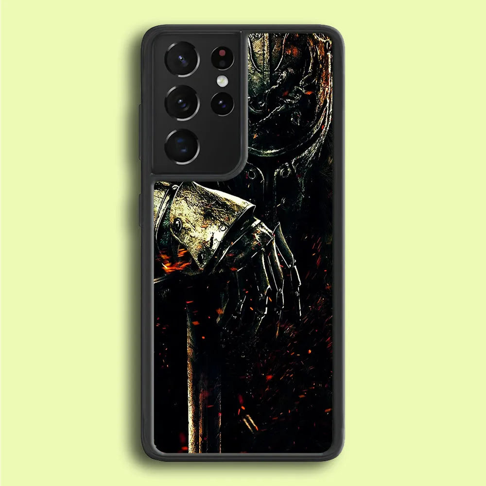 Dark Souls Knight Samsung Galaxy S21 Ultra Case-Plastic / Full Wrap (3D Case)-Xtracase