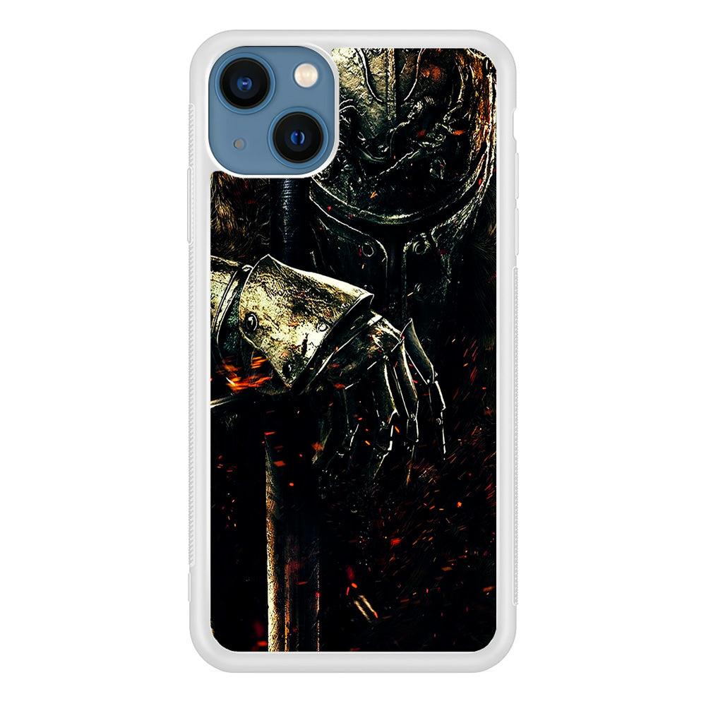 Dark Souls Knight iPhone 13 Pro Case-Rubber / White (2D Case)-Xtracase