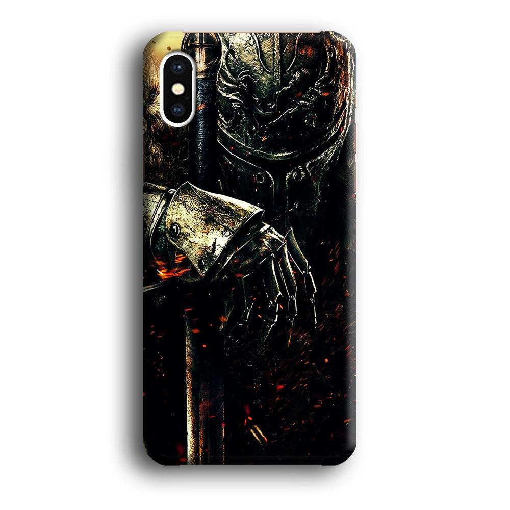 Dark Souls Knight iPhone Xs Case-Plastic / Full Wrap (3D Case)-Xtracase