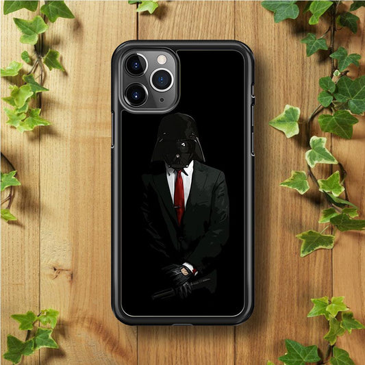 Darth Vader Black Tuxedo iPhone 11 Pro Case-Rubber / Black (2D Case)-Xtracase