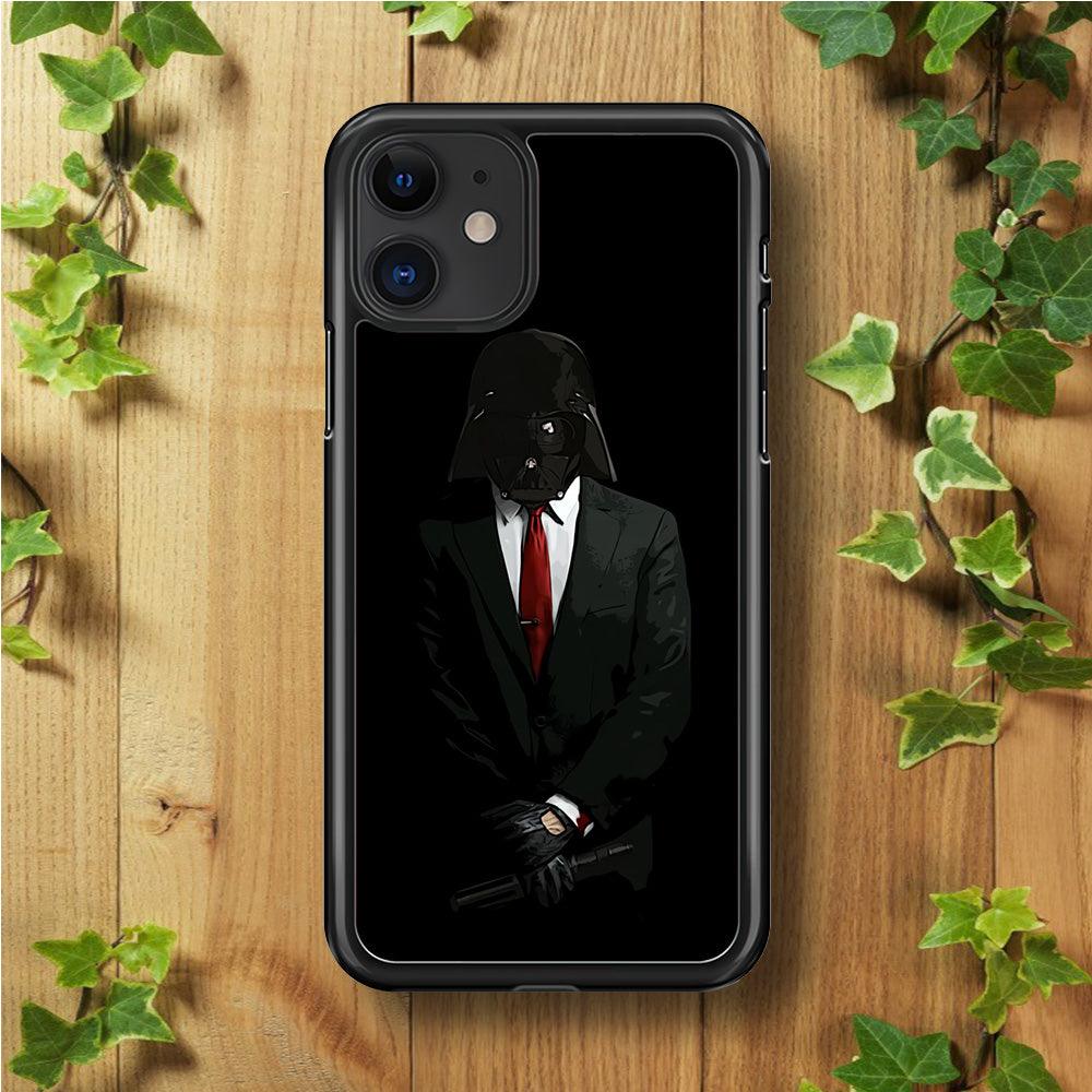 Darth Vader Black Tuxedo iPhone 11 Case-Rubber / Black (2D Case)-Xtracase