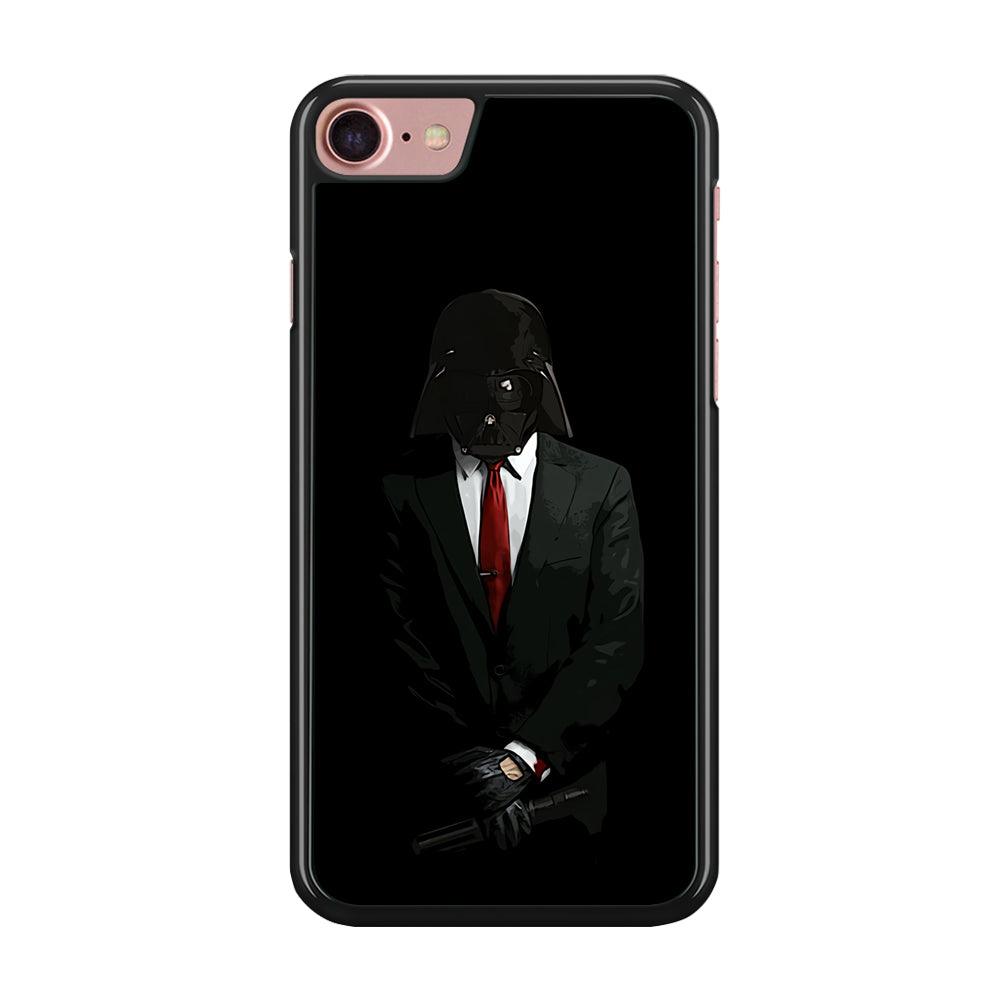 Darth Vader Black Tuxedo iPhone 8 Case-Rubber / Black (2D Case)-Xtracase