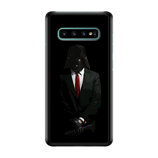 Darth Vader Black Tuxedo Samsung Galaxy S10 Case-Plastic / Full Wrap (3D Case)-Xtracase