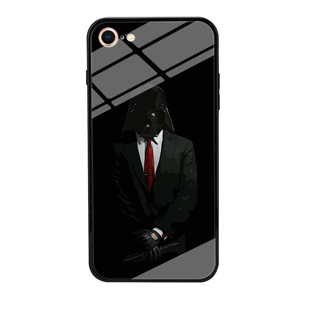 Darth Vader Black Tuxedo iPhone 8 Case-Tempered Glass Case-Xtracase