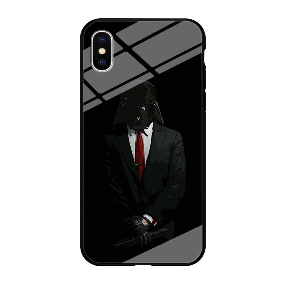 Darth Vader Black Tuxedo iPhone X Case-Tempered Glass Case-Xtracase