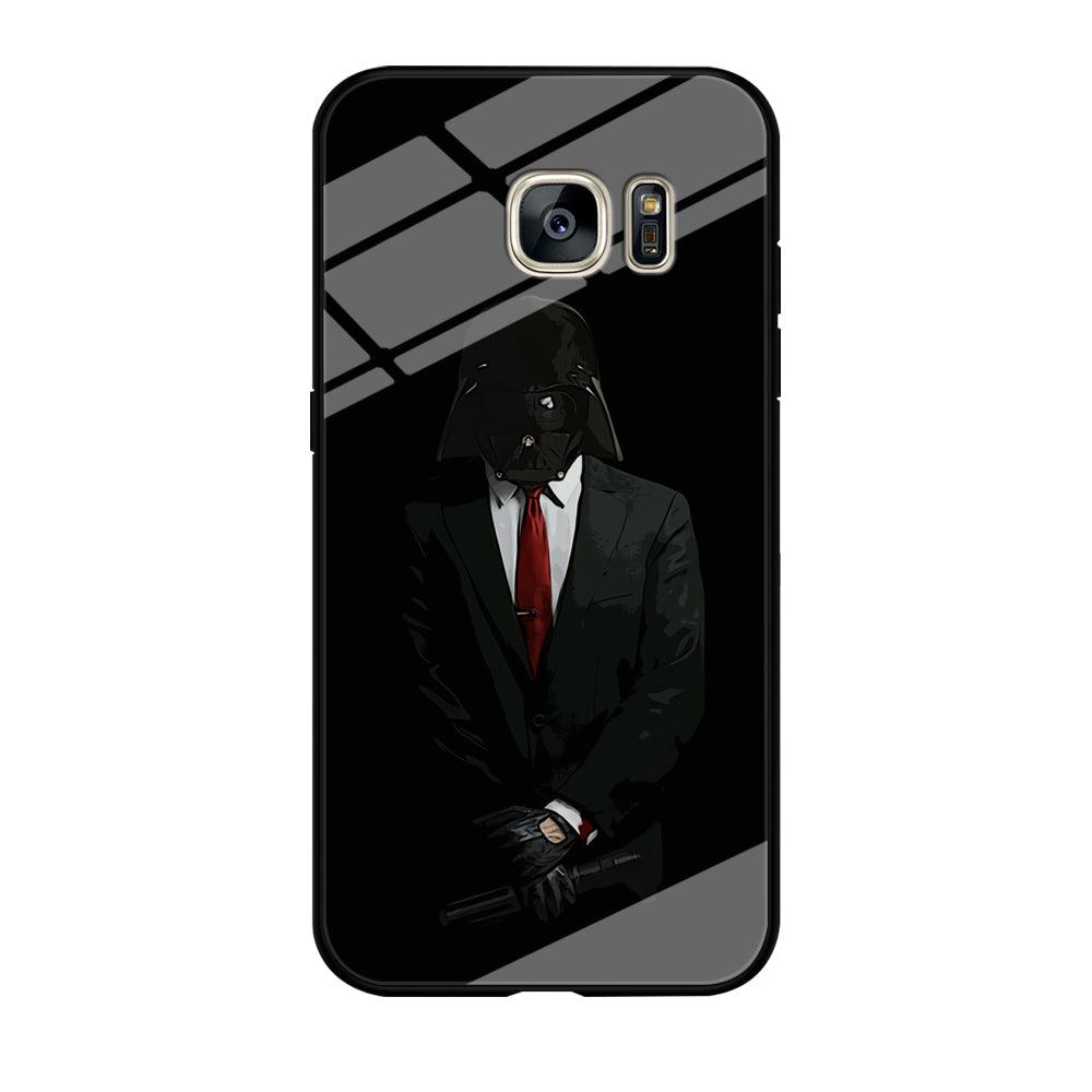 Darth Vader Black Tuxedo Samsung Galaxy S7 Edge Case-Tempered Glass Case-Xtracase