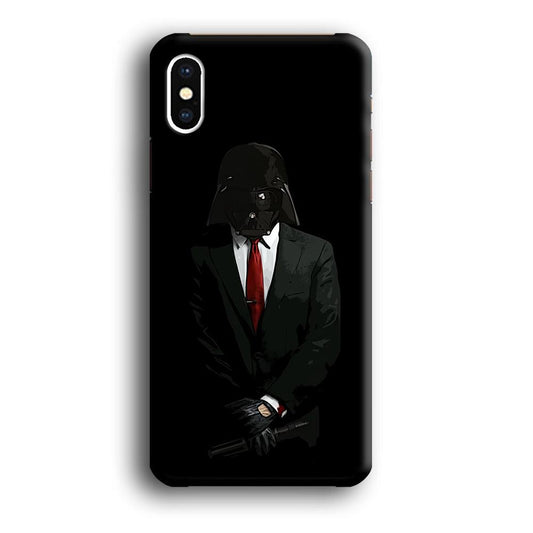 Darth Vader Black Tuxedo iPhone X Case-Plastic / Full Wrap (3D Case)-Xtracase