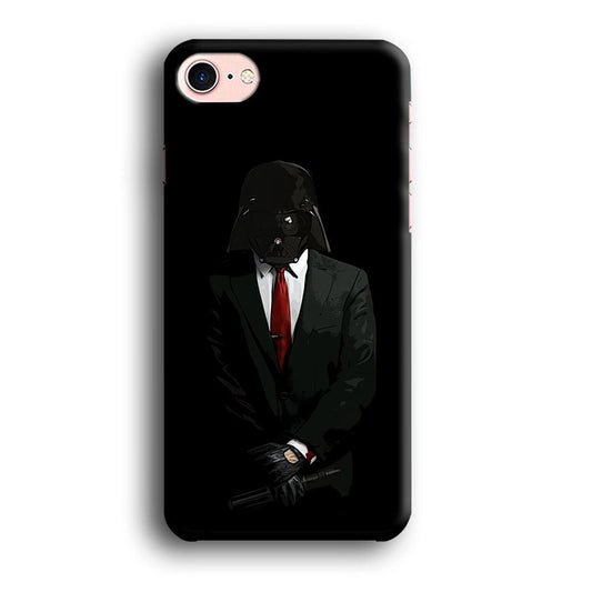 Darth Vader Black Tuxedo iPhone 8 Case-Plastic / Full Wrap (3D Case)-Xtracase