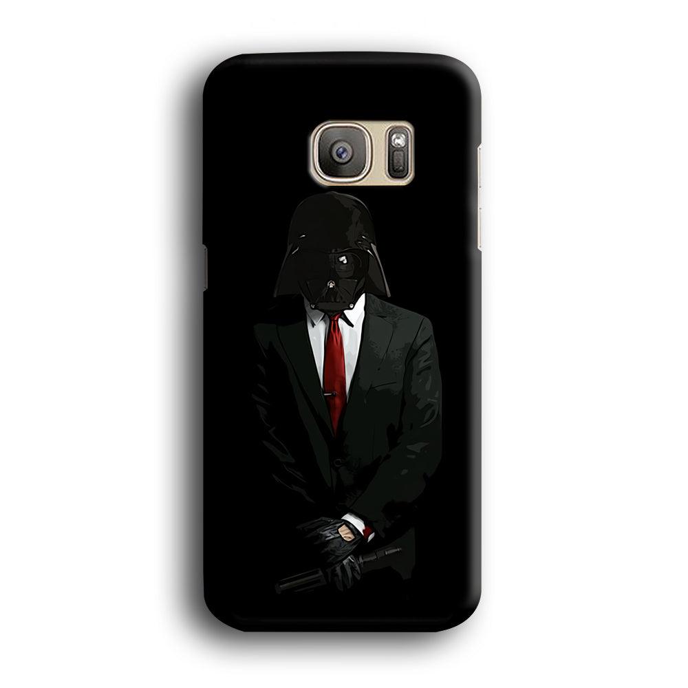 Darth Vader Black Tuxedo Samsung Galaxy S7 Edge Case-Plastic / Full Wrap (3D Case)-Xtracase