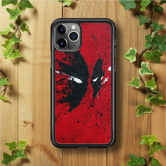 Deadpool 001 iPhone 11 Pro Case-Rubber / Black (2D Case)-Xtracase