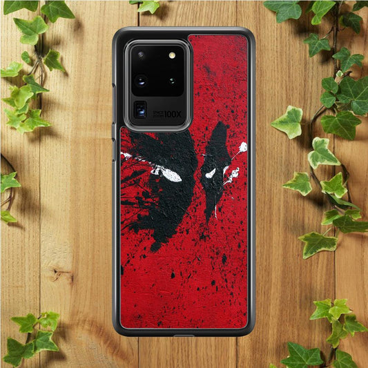 Deadpool 001 Samsung Galaxy S20 Ultra Case-Rubber / White (2D Case)-Xtracase