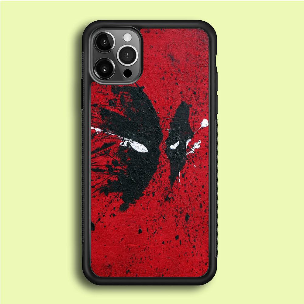Deadpool 001 iPhone 12 Pro Case-Rubber / Black (2D Case)-Xtracase