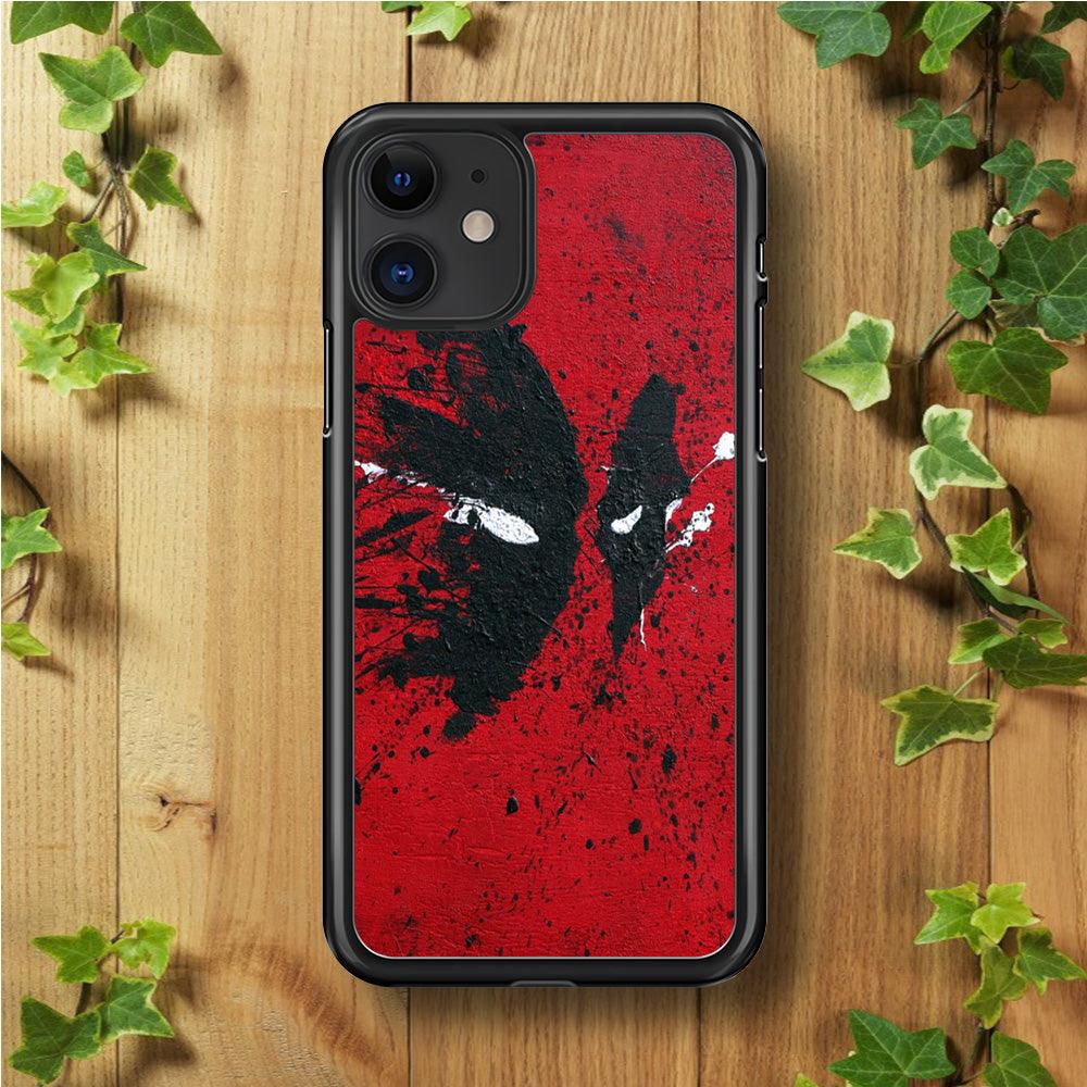 Deadpool 001 iPhone 11 Case-Rubber / Black (2D Case)-Xtracase