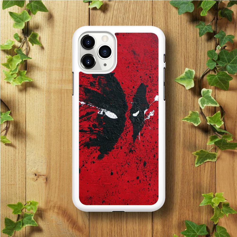 Deadpool 001 iPhone 11 Pro Case-Rubber / White (2D Case)-Xtracase