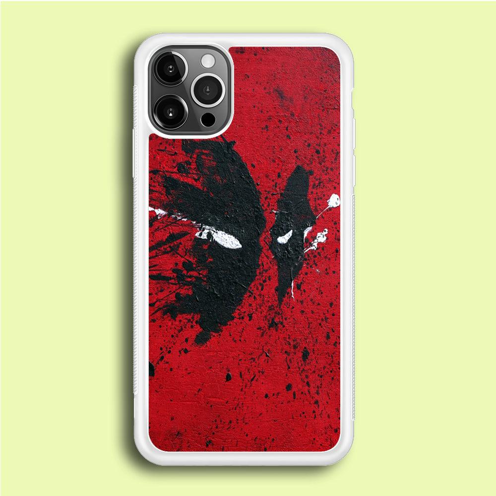 Deadpool 001 iPhone 12 Pro Case-Rubber / White (2D Case)-Xtracase