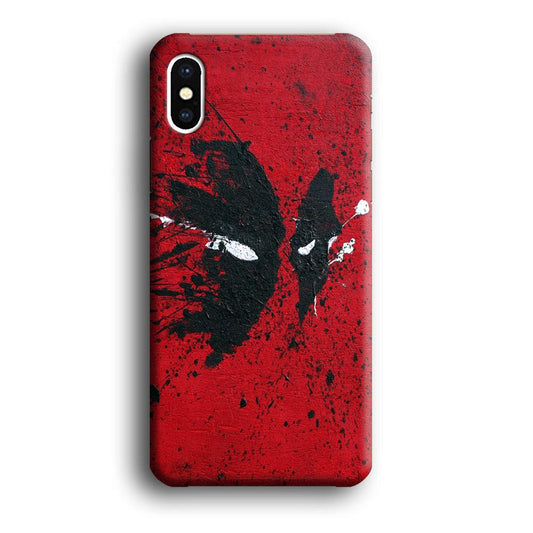 Deadpool 001 iPhone Xs Case-Plastic / Full Wrap (3D Case)-Xtracase