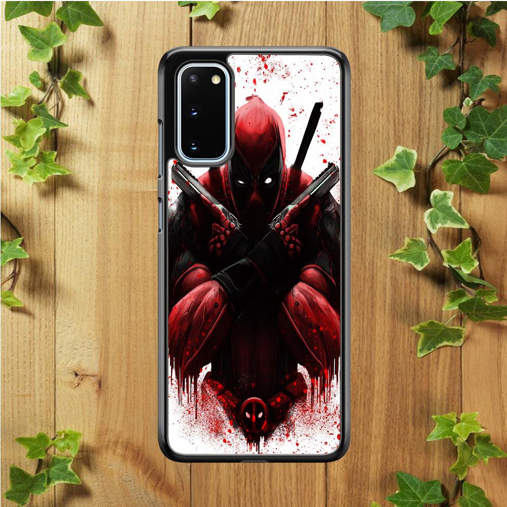 Deadpool Holds Two Guns Samsung Galaxy S20 Case-Plastic / Full Wrap (3D Case)-Xtracase
