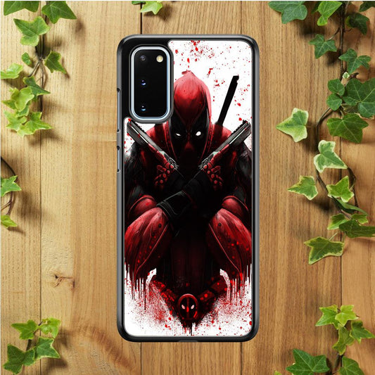Deadpool Holds Two Guns Samsung Galaxy S20 Case-Plastic / Full Wrap (3D Case)-Xtracase
