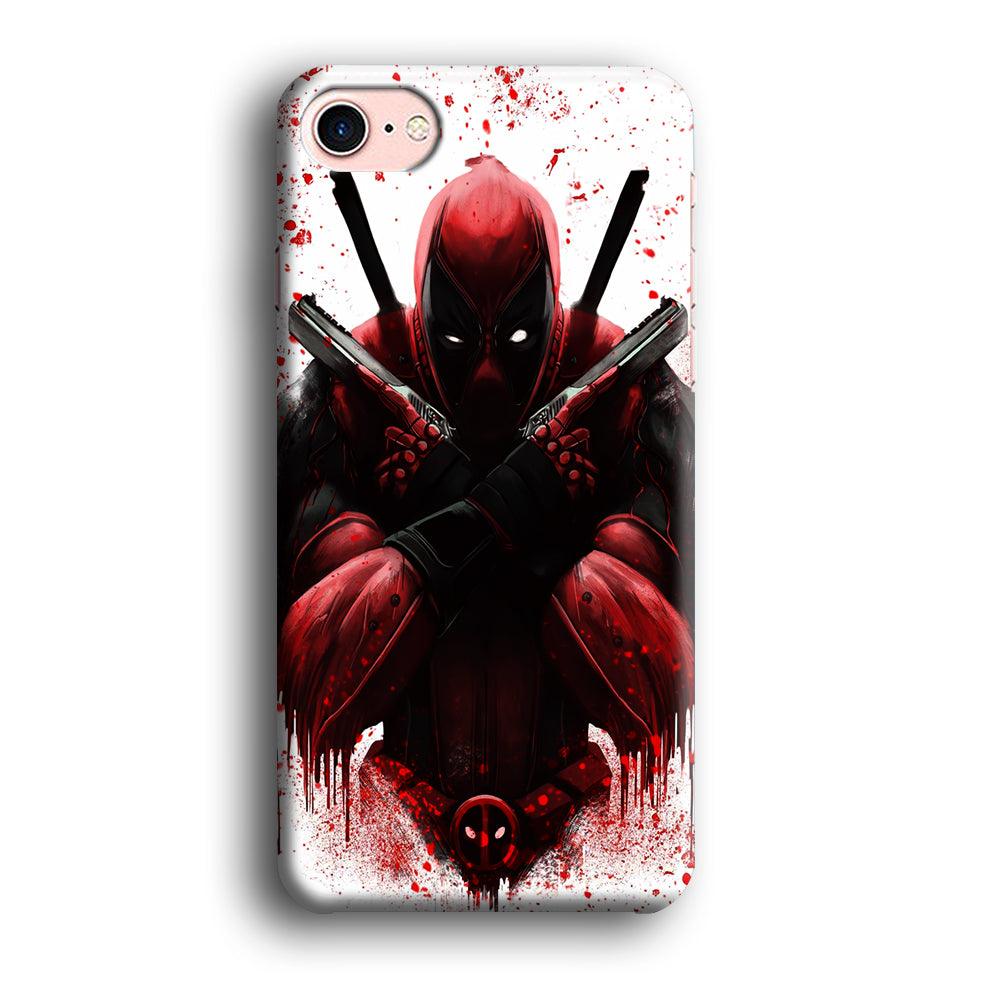Deadpool Holds Two Guns iPhone SE 2020 Case-Plastic / Full Wrap (3D Case)-Xtracase