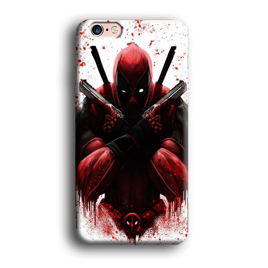 Deadpool Holds Two Guns iPhone 6 | 6s Case-Plastic / Full Wrap (3D Case)-Xtracase