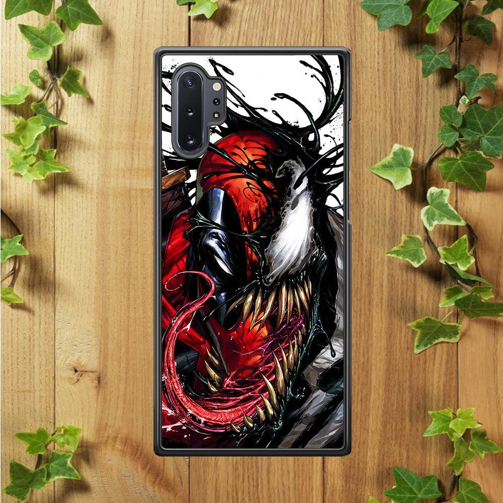 Deadpool and Venom Samsung Galaxy Note 10 Plus Case-Rubber / Black (2D Case)-Xtracase