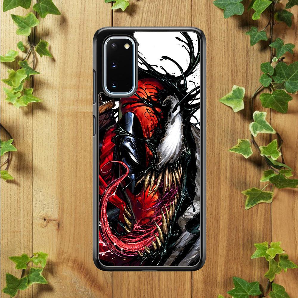 Deadpool and Venom Samsung Galaxy S20 Case-Rubber / Black (2D Case)-Xtracase