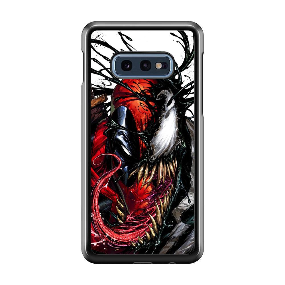 Deadpool and Venom Samsung Galaxy S10E Case-Rubber / White (2D Case)-Xtracase