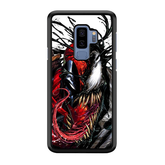 Deadpool and Venom Samsung Galaxy S9 Plus Case-Rubber / Black (2D Case)-Xtracase