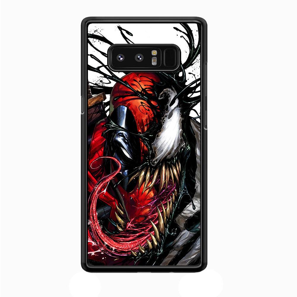 Deadpool and Venom Samsung Galaxy Note 8 Case-Rubber / Black (2D Case)-Xtracase