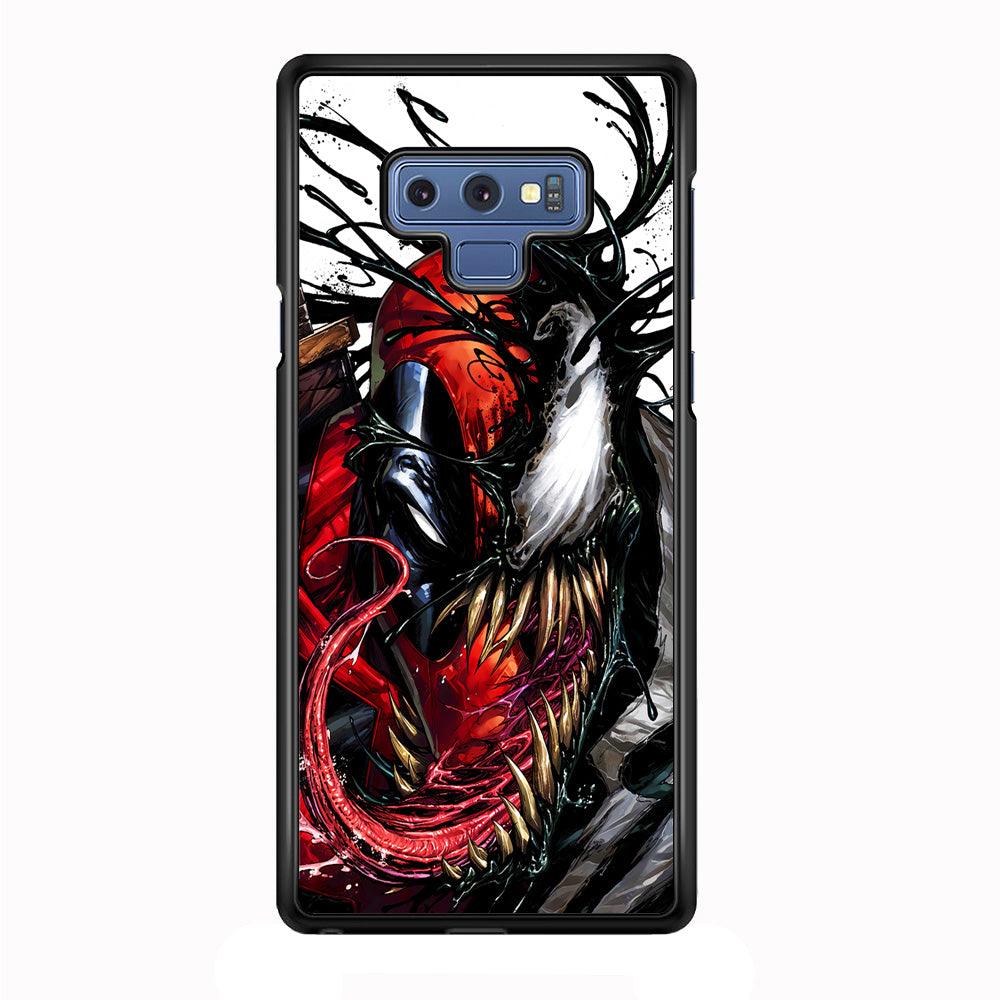Deadpool and Venom Samsung Galaxy Note 9 Case-Rubber / Black (2D Case)-Xtracase