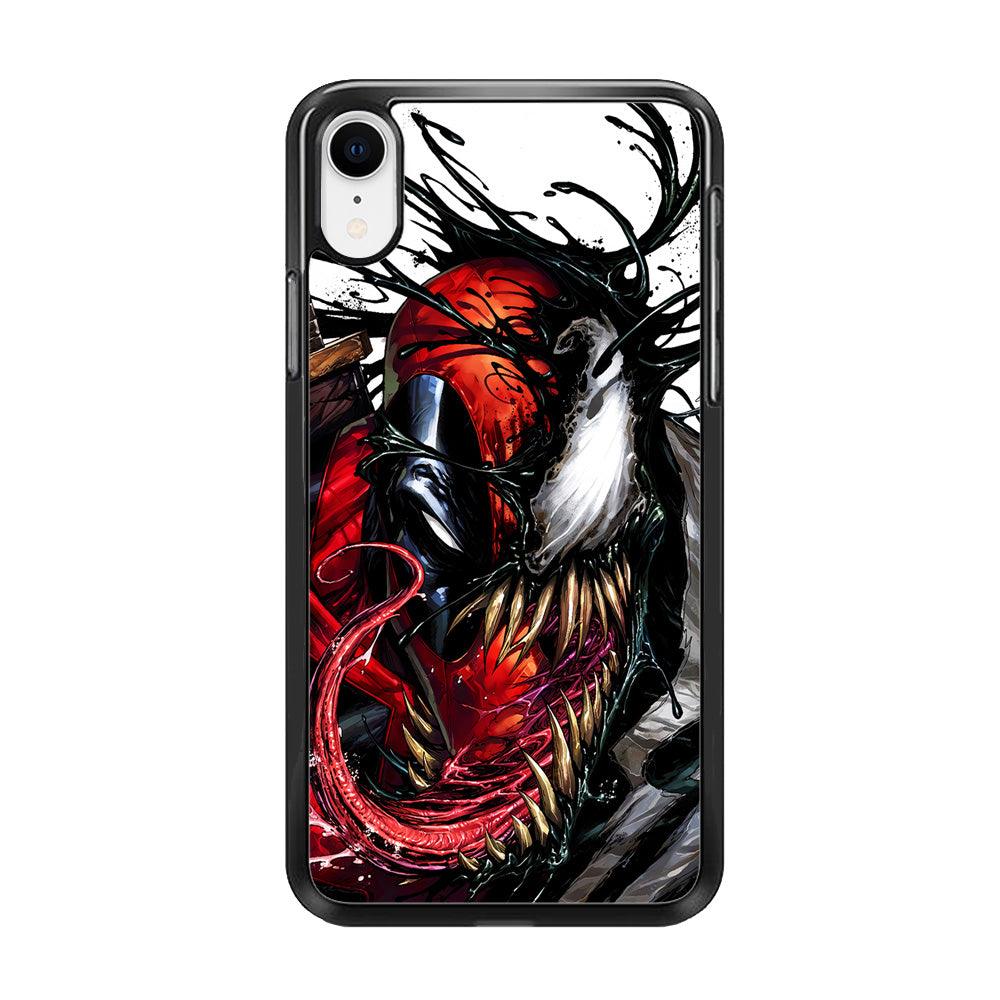 Deadpool and Venom Phone XR Case-Rubber / Black (2D Case)-Xtracase