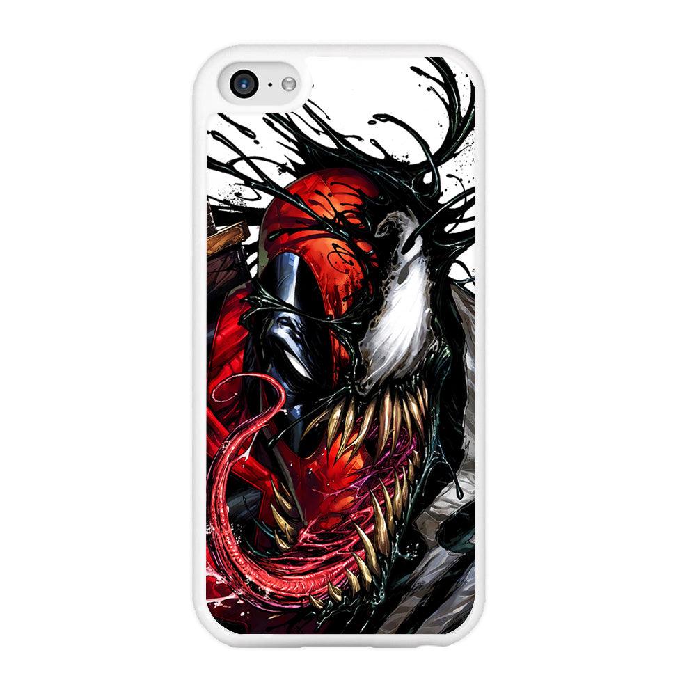 Deadpool and Venom iPhone 5 | 5s Case-Rubber / White (2D Case)-Xtracase