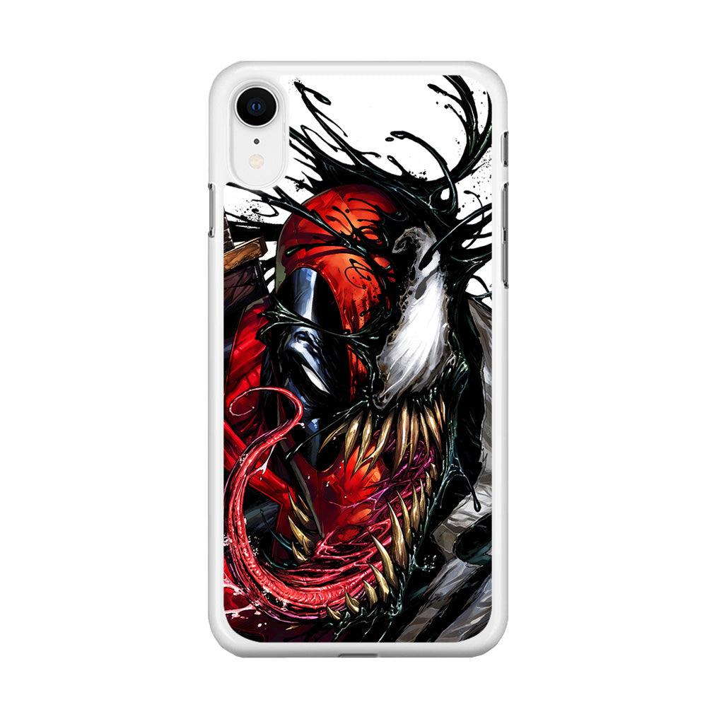 Deadpool and Venom Phone XR Case-Rubber / White (2D Case)-Xtracase