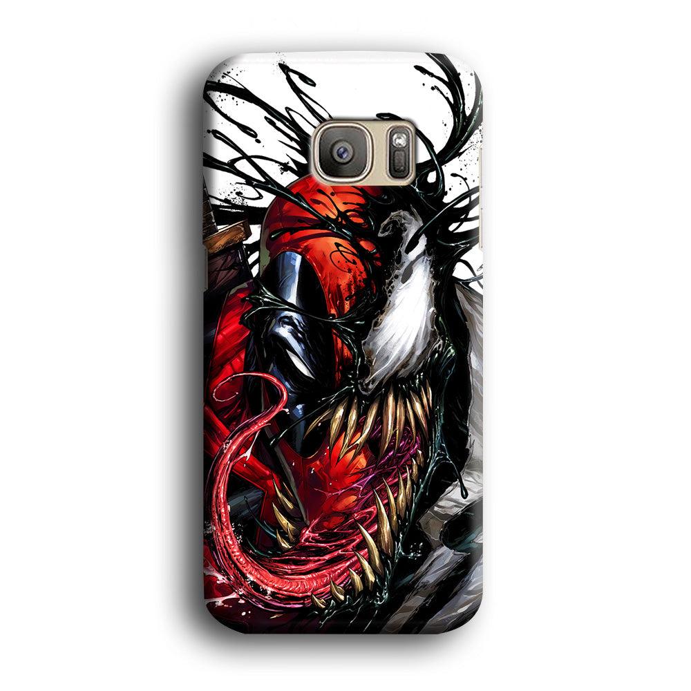 Deadpool and Venom Samsung Galaxy S7 Edge Case-Plastic / Full Wrap (3D Case)-Xtracase