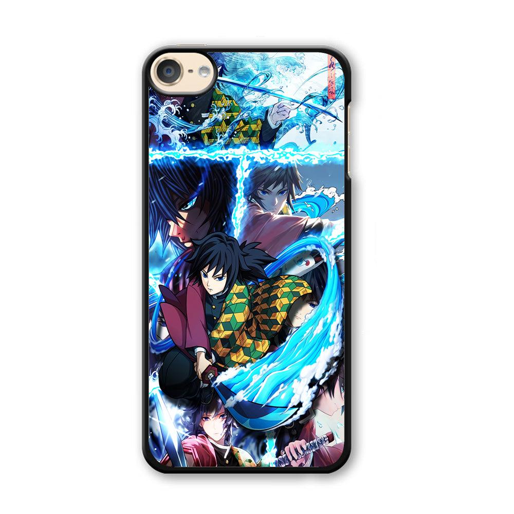 Demon Slayer Giyuu Tomioka iPod Touch 6 Case-Plastic / Black (2D Case)-Xtracase