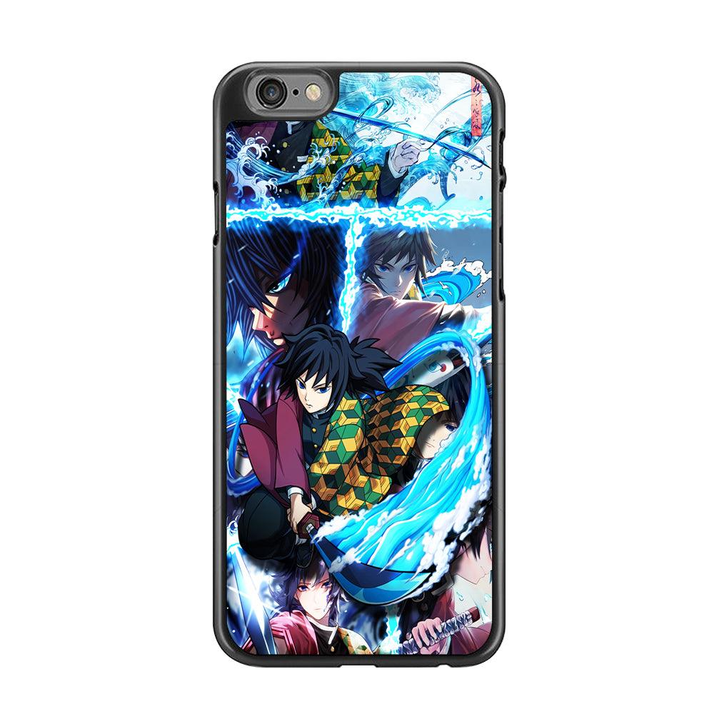 Demon Slayer Giyuu Tomioka iPhone 6 | 6s Case-Rubber / Black (2D Case)-Xtracase