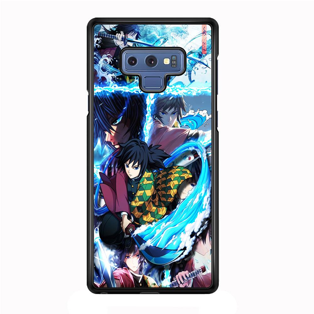 Demon Slayer Giyuu Tomioka Samsung Galaxy Note 9 Case-Rubber / Black (2D Case)-Xtracase