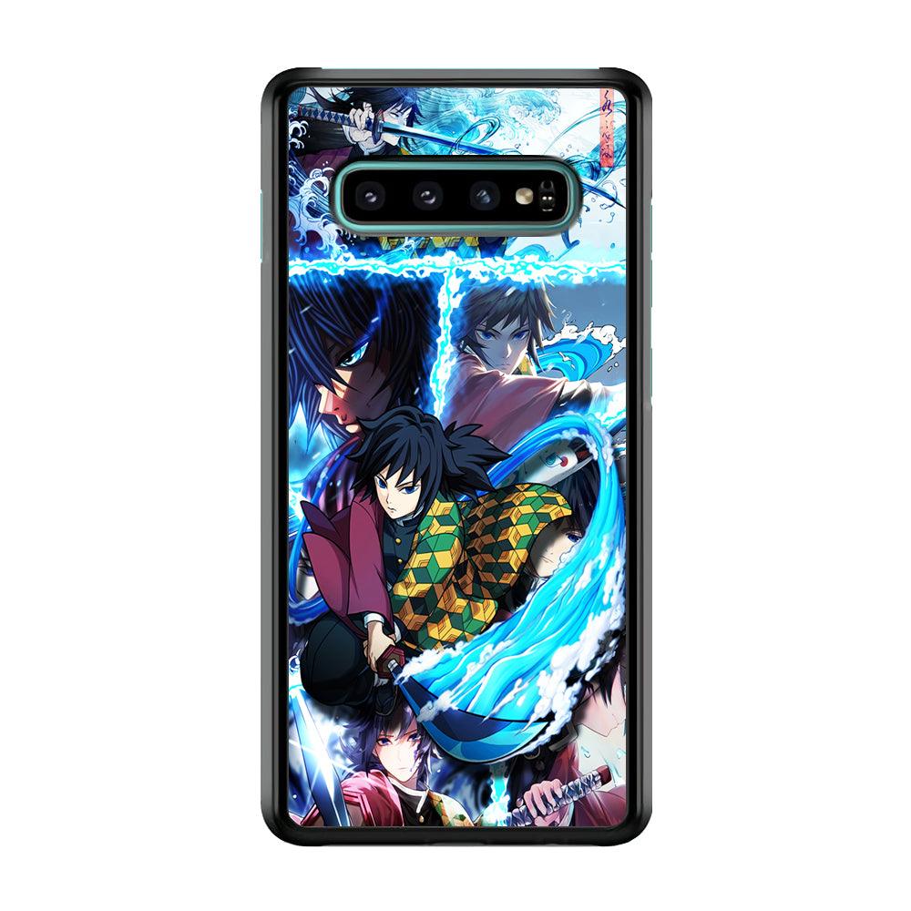 Demon Slayer Giyuu Tomioka Samsung Galaxy S10 Case-Rubber / White (2D Case)-Xtracase