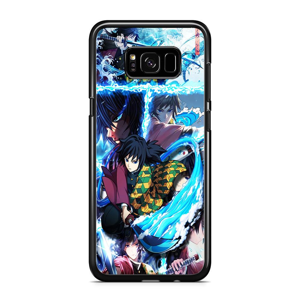 Demon Slayer Giyuu Tomioka Samsung Galaxy S8 Case-Rubber / Black (2D Case)-Xtracase