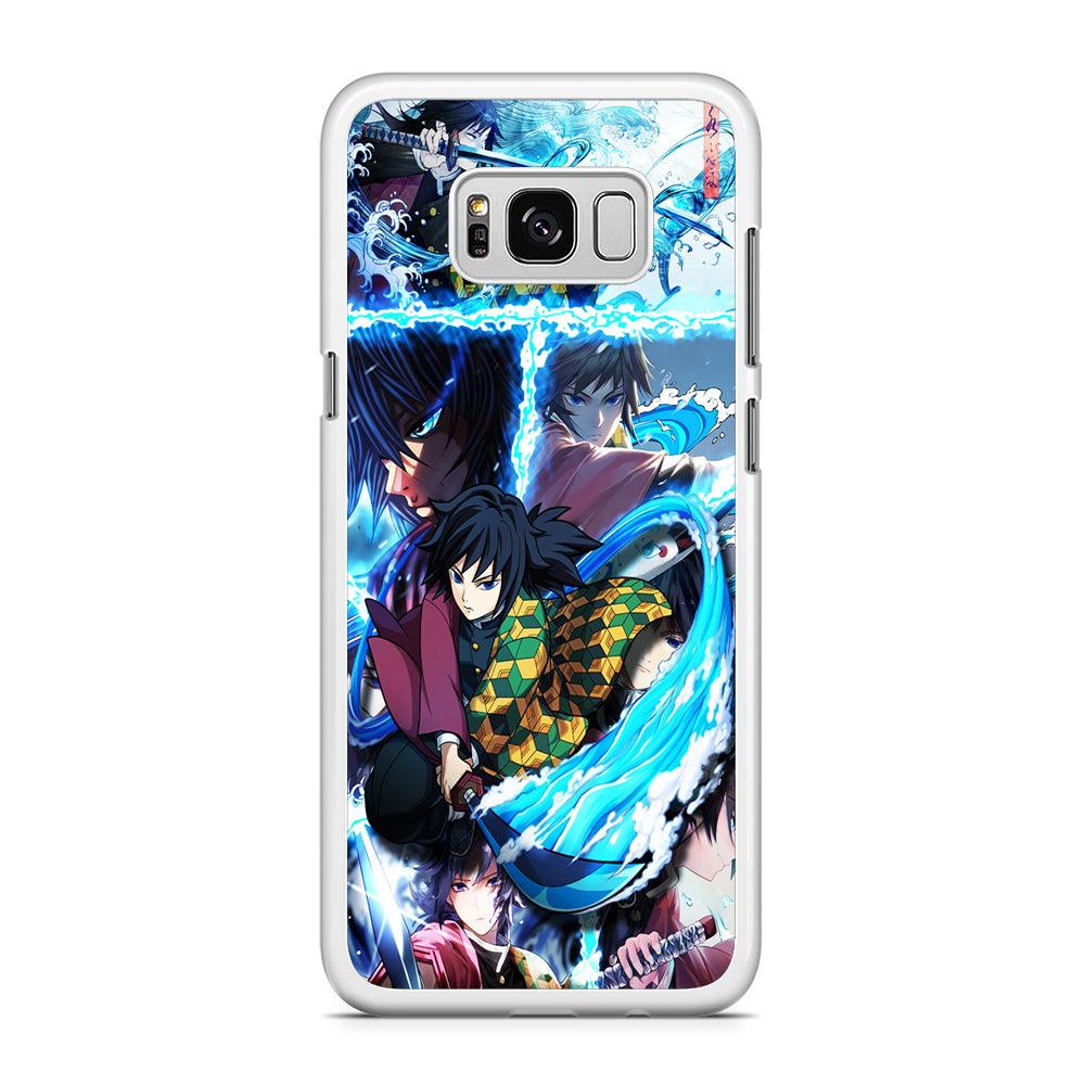 Demon Slayer Giyuu Tomioka Samsung Galaxy S8 Case-Rubber / White (2D Case)-Xtracase