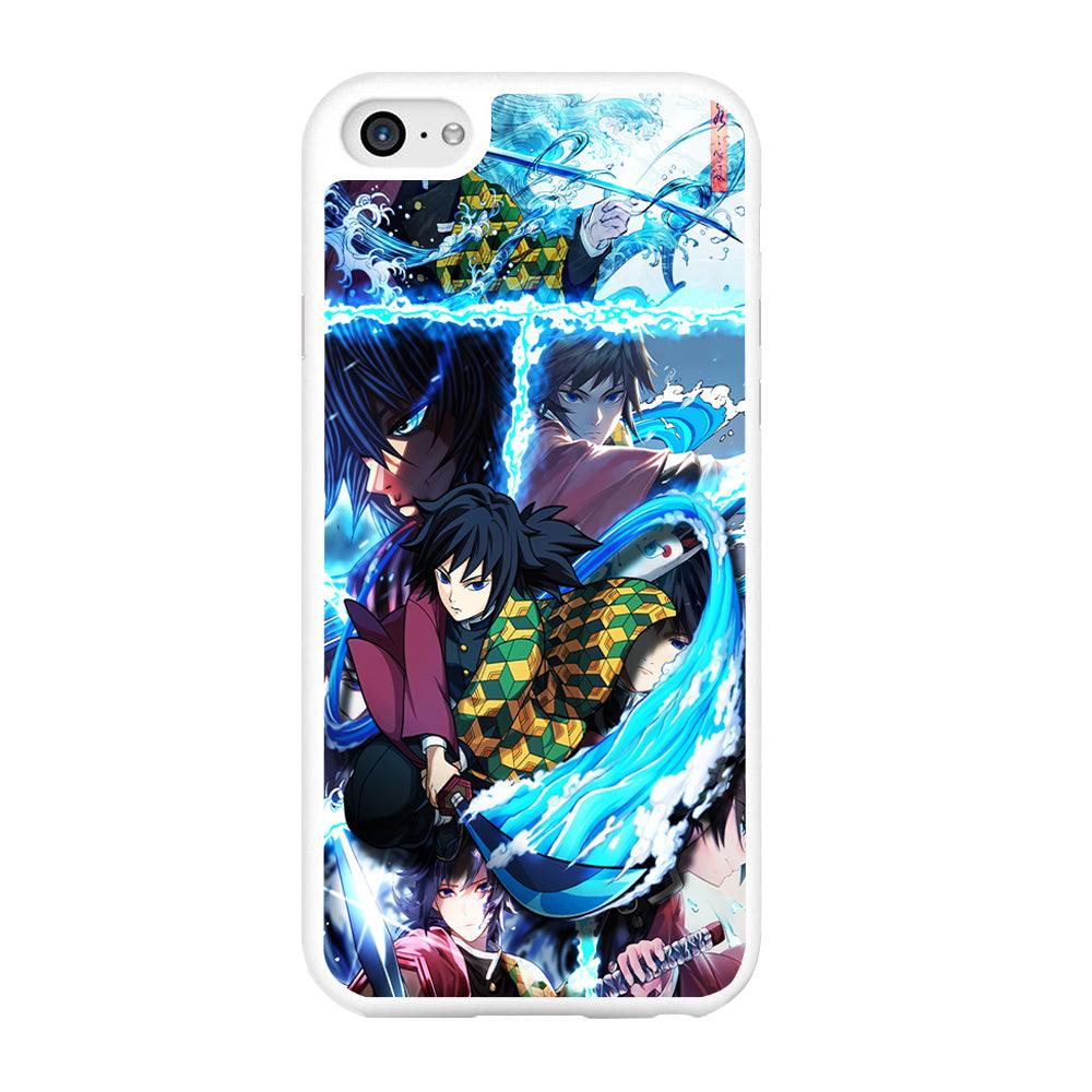 Demon Slayer Giyuu Tomioka iPhone 6 | 6s Case-Rubber / White (2D Case)-Xtracase