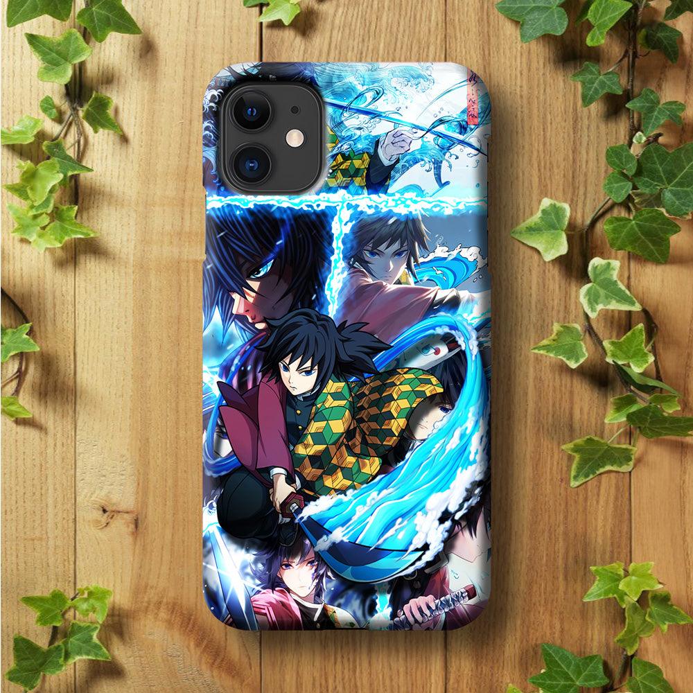 Demon Slayer Giyuu Tomioka iPhone 11 Case-Plastic / Full Wrap (3D Case)-Xtracase