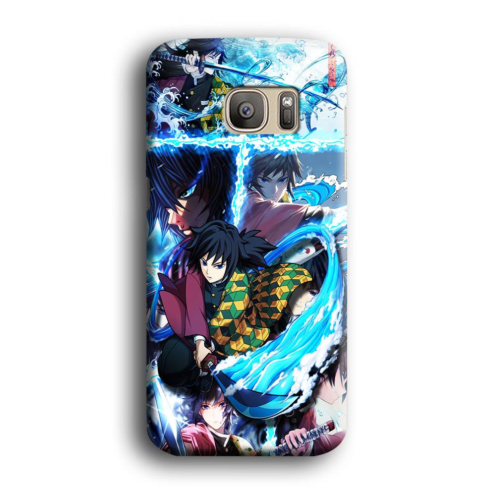 Demon Slayer Giyuu Tomioka Samsung Galaxy S7 Edge Case-Plastic / Full Wrap (3D Case)-Xtracase
