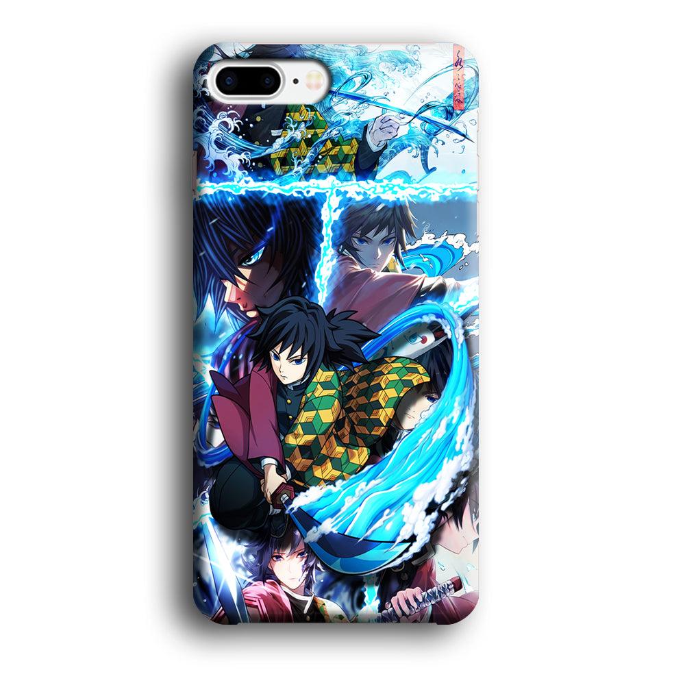 Demon Slayer Giyuu Tomioka iPhone 8 Plus Case-Plastic / Full Wrap (3D Case)-Xtracase